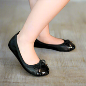 Miss Samantha Ballet Flat in Black - Kids - Yosi Samra  - Kids' Flats