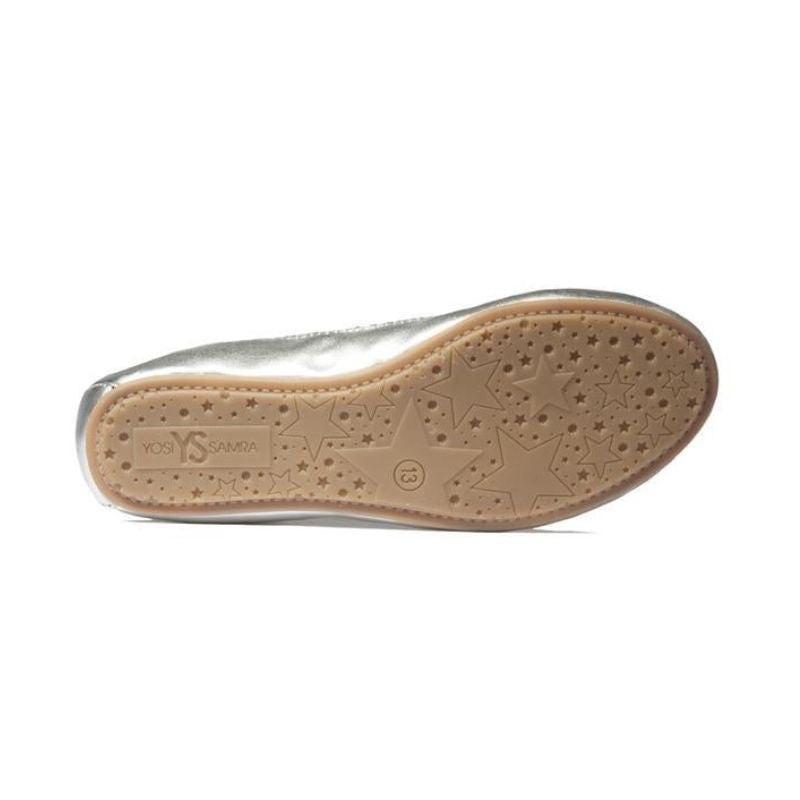 Miss Samara Ballet Flat in Silver - Kids - Yosi Samra  - Kids' Flats