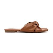 Naya Knotted Sandal in Whiskey - Yosi Samra  - Women's Sandals