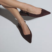 Bedford Flat in Chocolate Suede