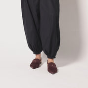 Warren Slingback Flat in Chocolate Suede