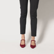 Ryder Heel in Burgundy Suede