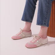Kiah in Blush Suede Mesh Casual Sneaker
