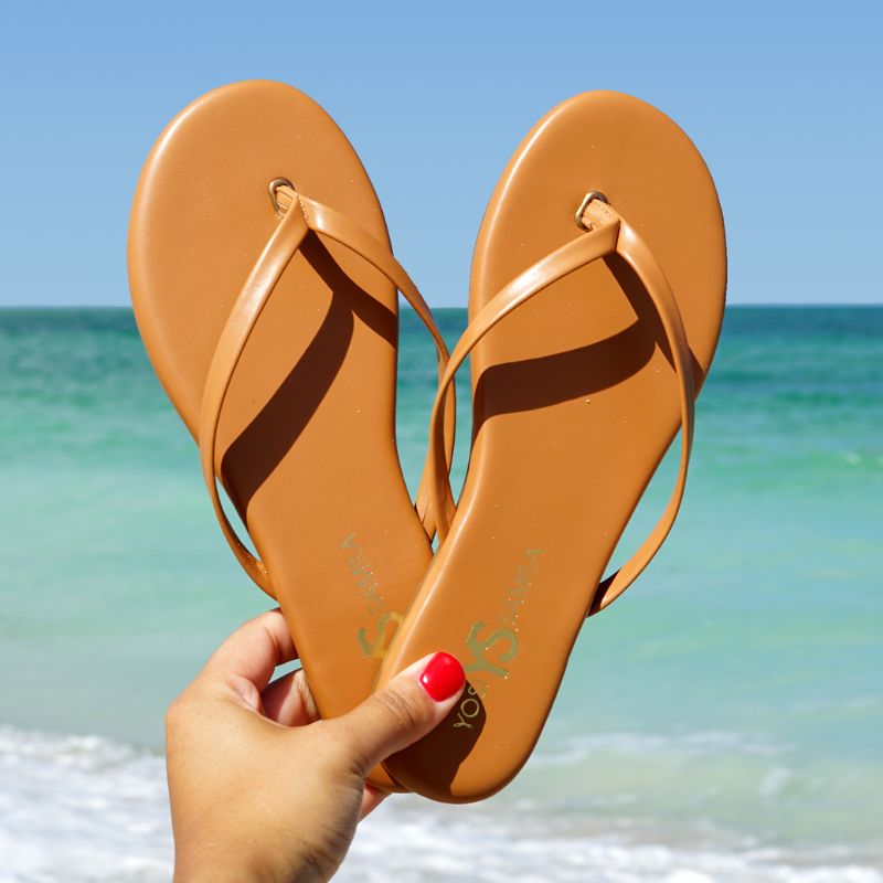 Rivington Flip Flop in Whiskey - Yosi Samra  - Women's Sandals
