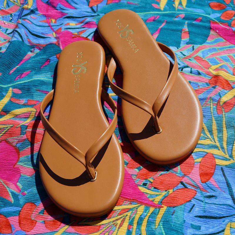Rivington Flip Flop in Whiskey - Yosi Samra  - Women's Sandals