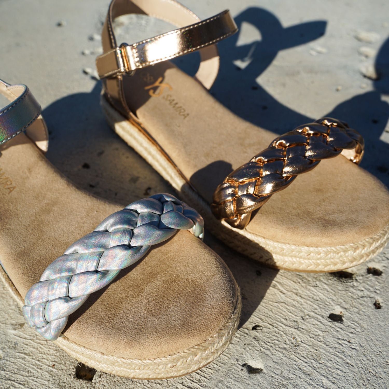 Miss April Wedge Sandal in Iridescent - Kids - Yosi Samra  - Kids' Sandals