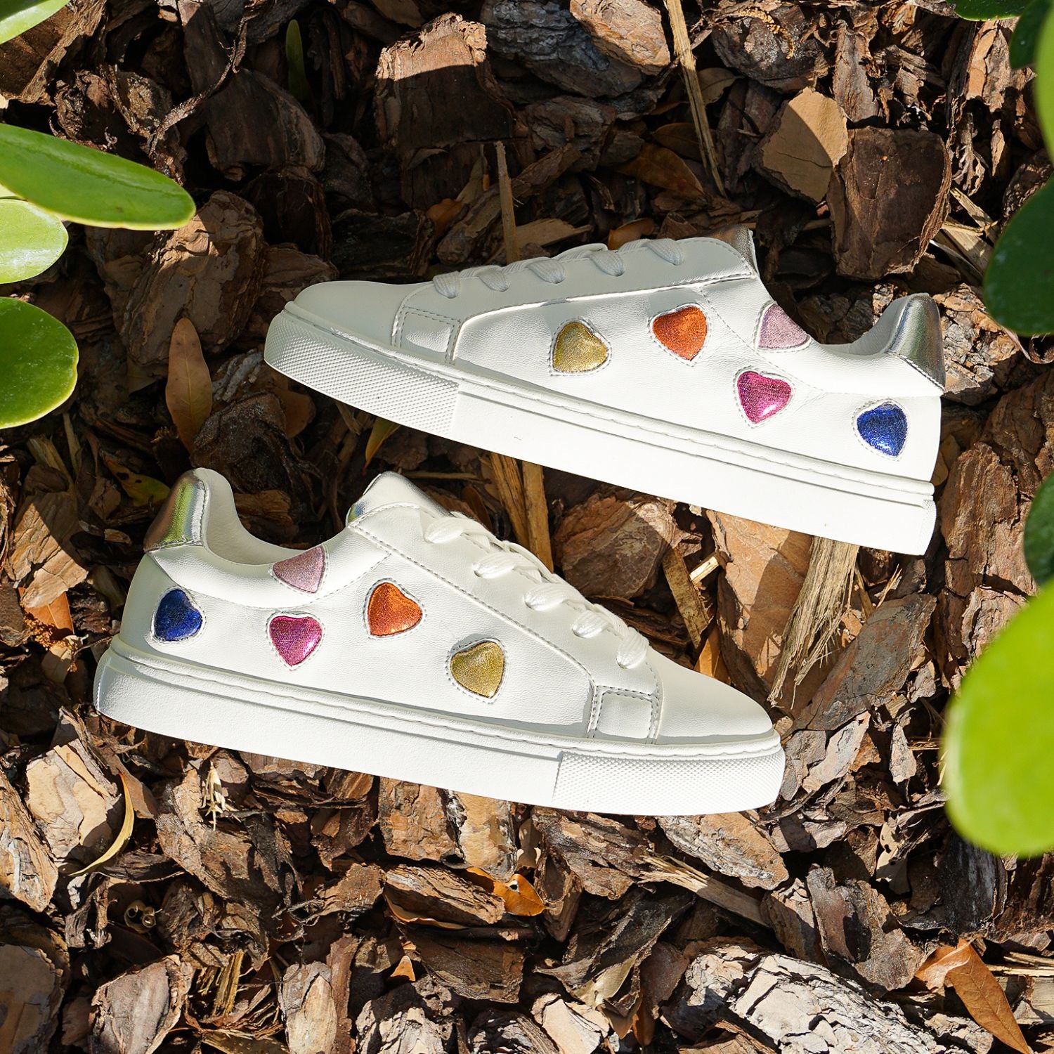 Miss Gaia Hearts Sneaker in Multicolor - Kids - Yosi Samra  - Kids' Sneakers