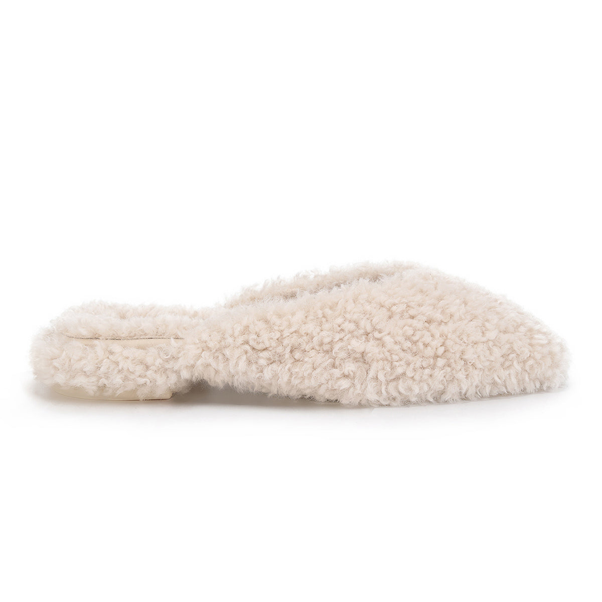 Jessy Shearling Mule in Ivory