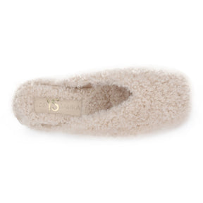 Jessy Shearling Mule in Ivory