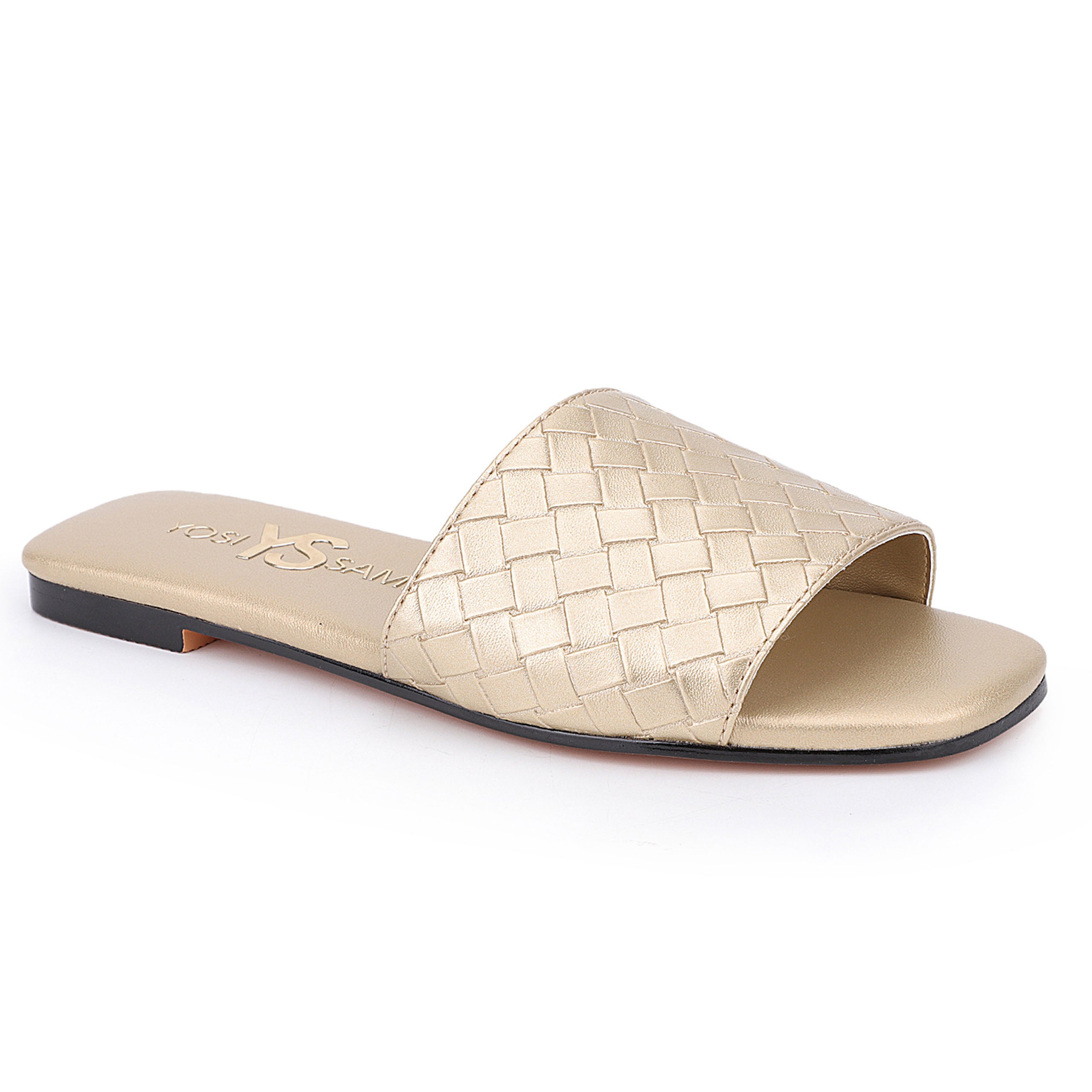 Miss Nathalie Slide in Gold - Kids - Yosi Samra  - Kids' Sandals