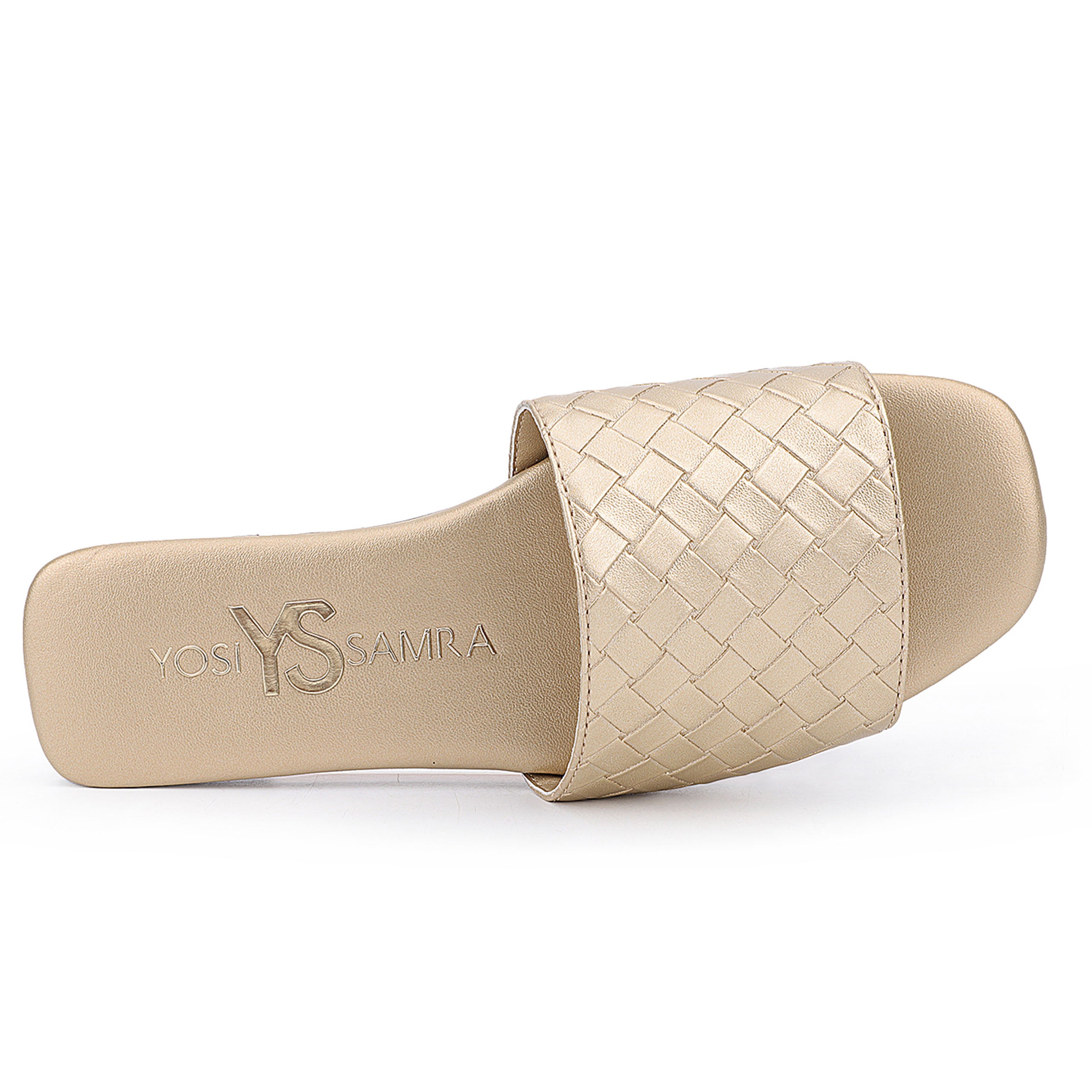 Miss Nathalie Slide in Gold - Kids - Yosi Samra  - Kids' Sandals