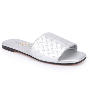 Miss Nathalie Slide in Silver - Kids