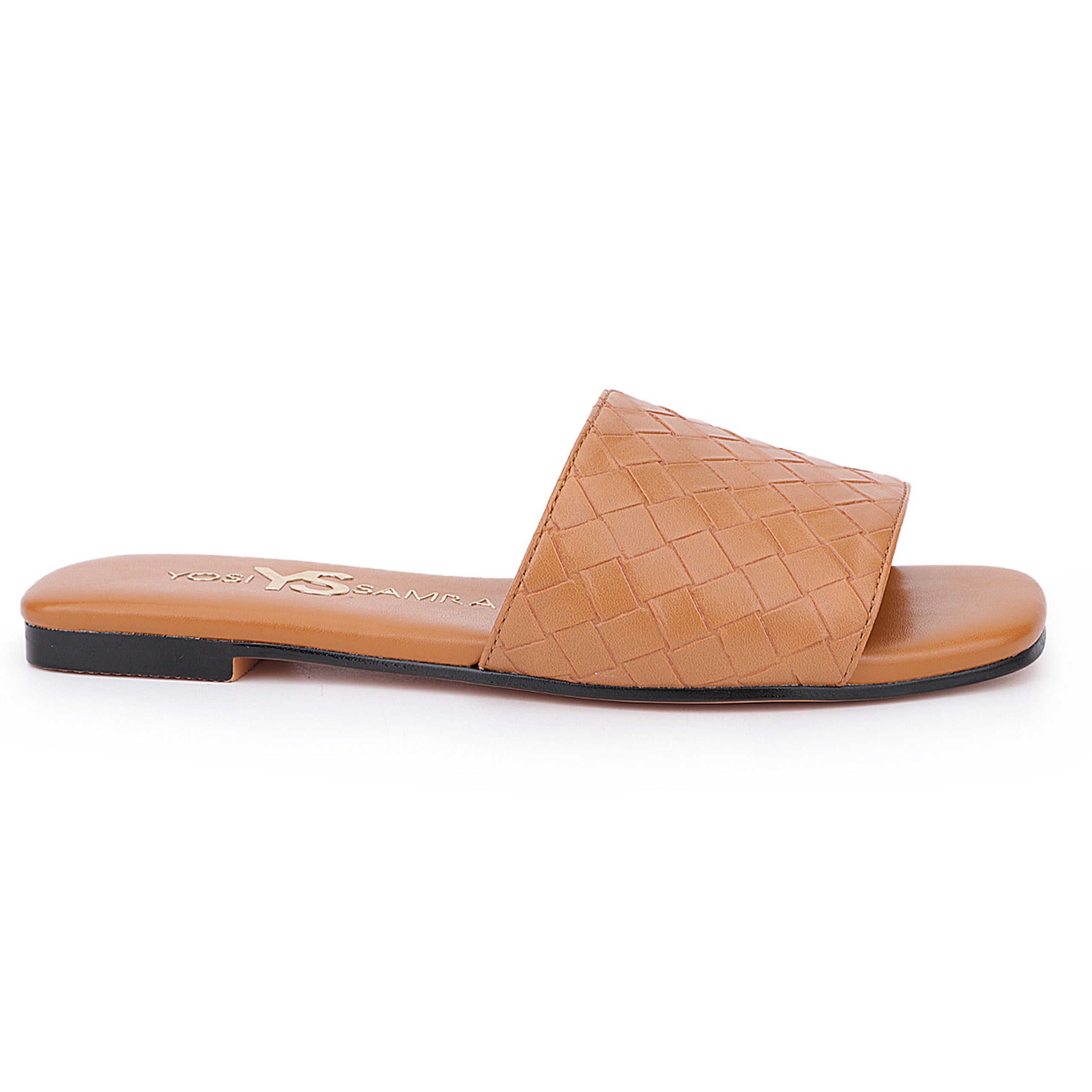 Miss Nathalie Slide in Tan - Kids - Yosi Samra  - Kids' Sandals