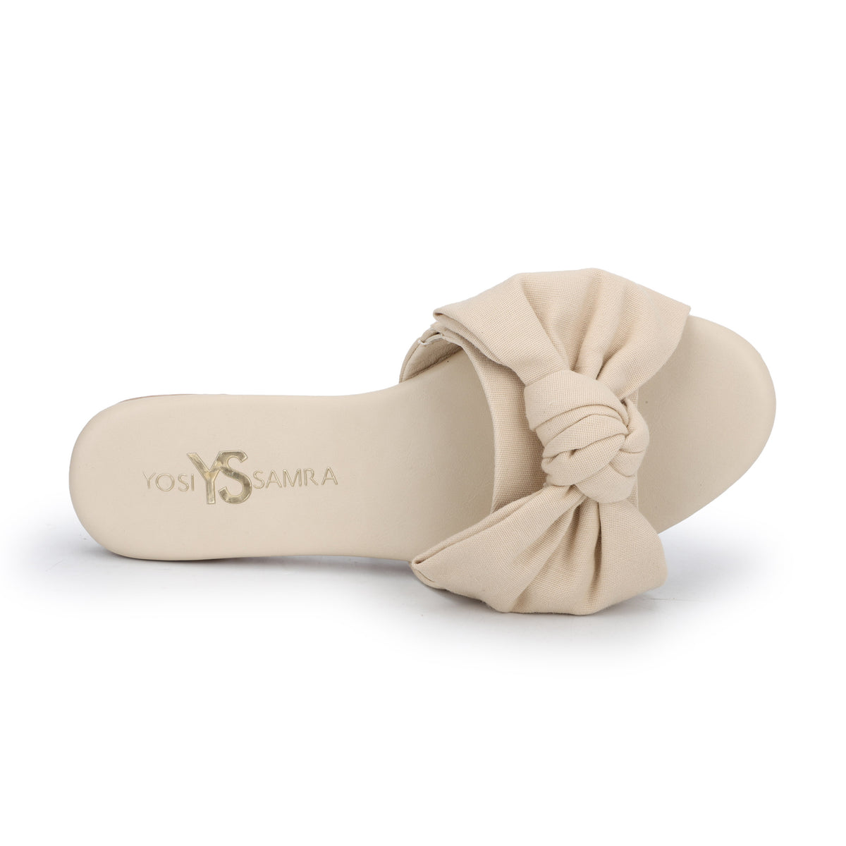 Mila Bow Slide in Natural