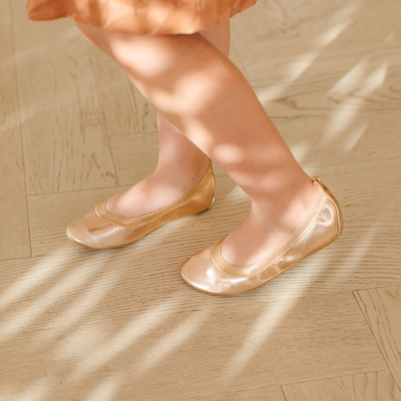 Miss Samara Ballet Flat in Rose Gold Metallic - Kids