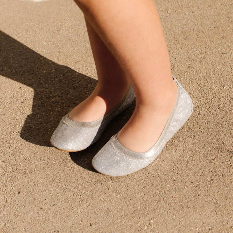 Miss Samara Ballet Flat in Silver Glitter - Kids - Yosi Samra  - Kids' Flats