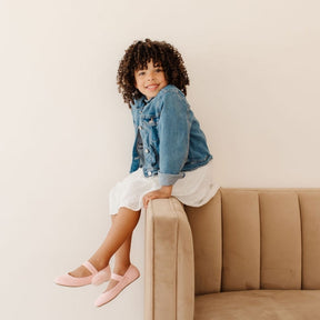 Miss Sandie Mary Jane Ballet Flat in Carnation Pink - Kids