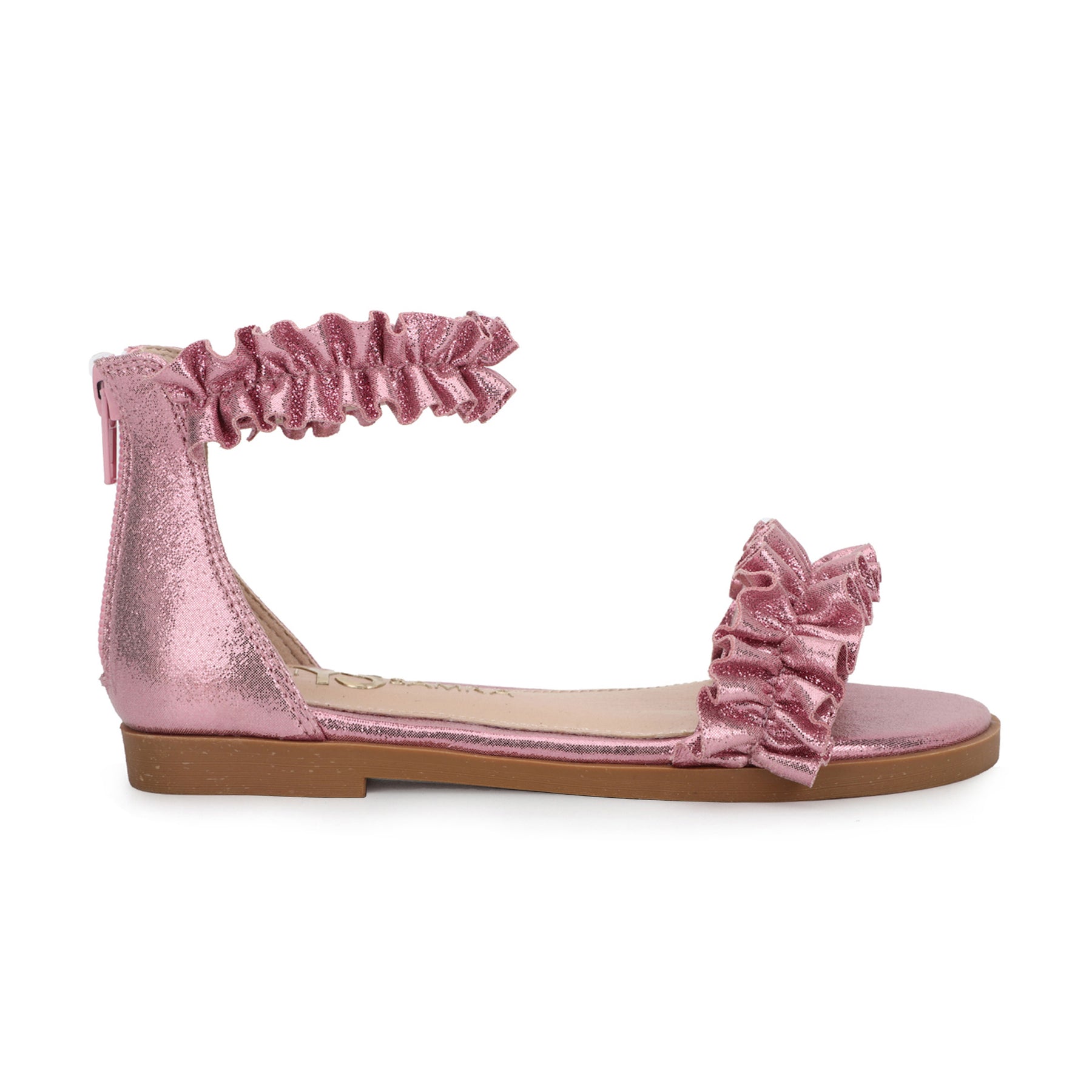 Miss Ava Sandal in Pink Metallic - Kids