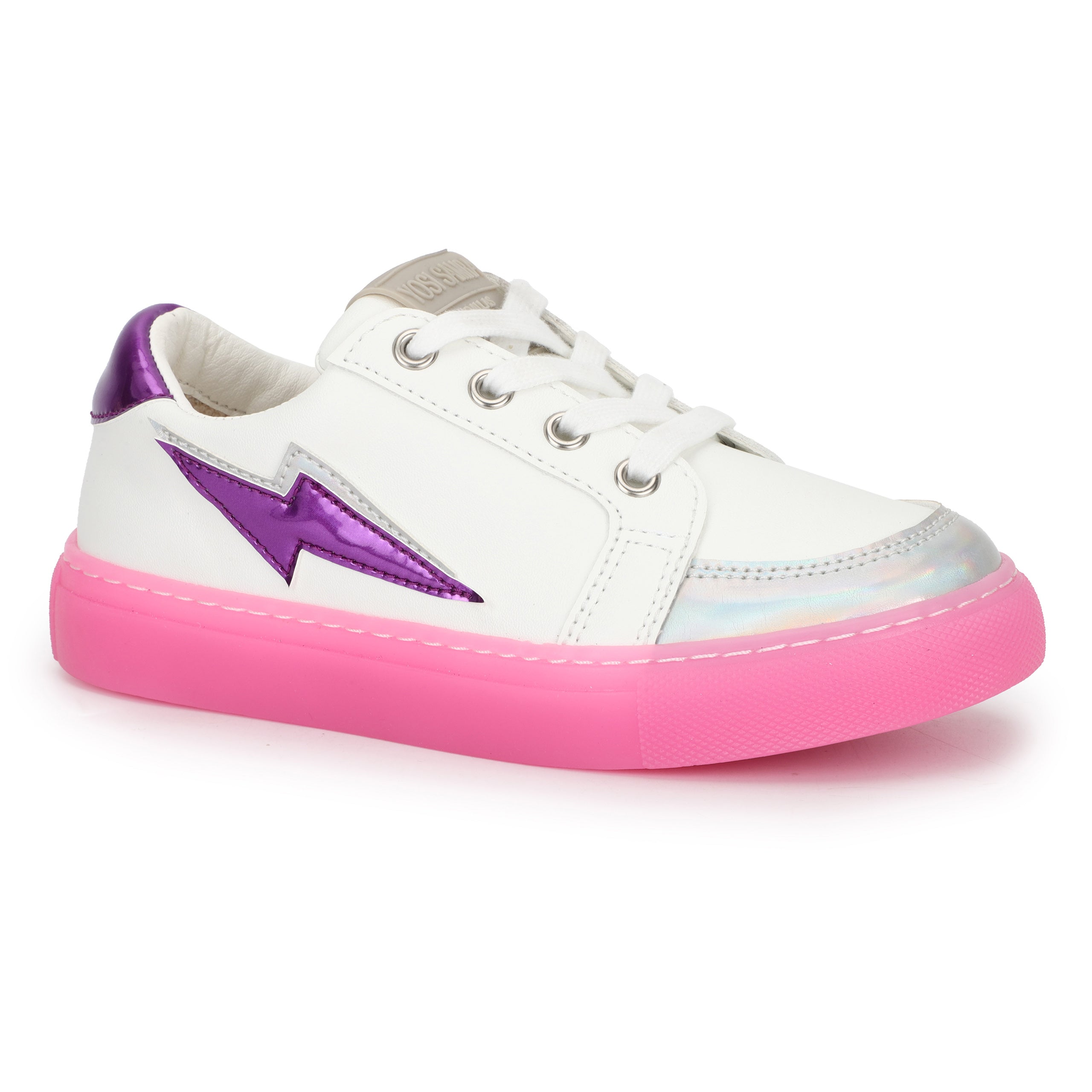Miss Bolt Sneaker in Purple & Neon Pink - Kids - Yosi Samra  - Kids' Sneakers