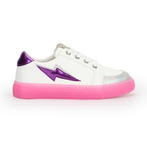 Miss Bolt Sneaker in Purple & Neon Pink - Kids