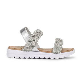 Miss Bradie Glam Sandal in Silver - Kids