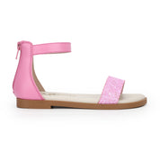 Miss Cambelle Glitter Sandal in Pink - Kids - Yosi Samra  - Kids' Sandals