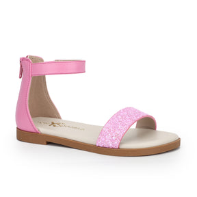 Miss Cambelle Glitter Sandal in Pink - Kids