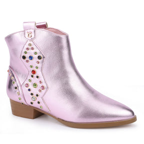 Miss Dallas Gem Western Boot in Pink - Kids