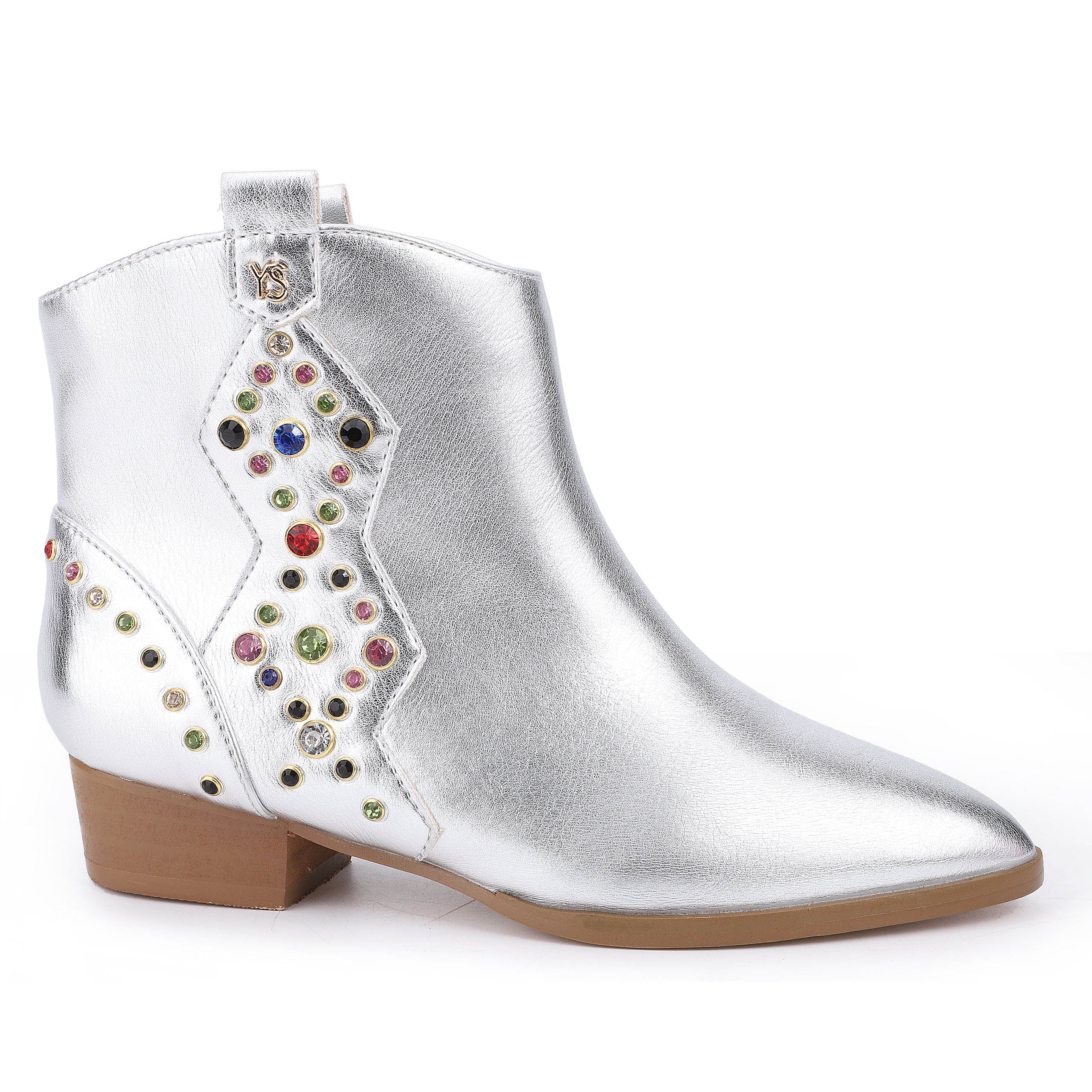 Miss Dallas Gem Western Boot in Silver - Kids - Yosi Samra  - Kids' Boots