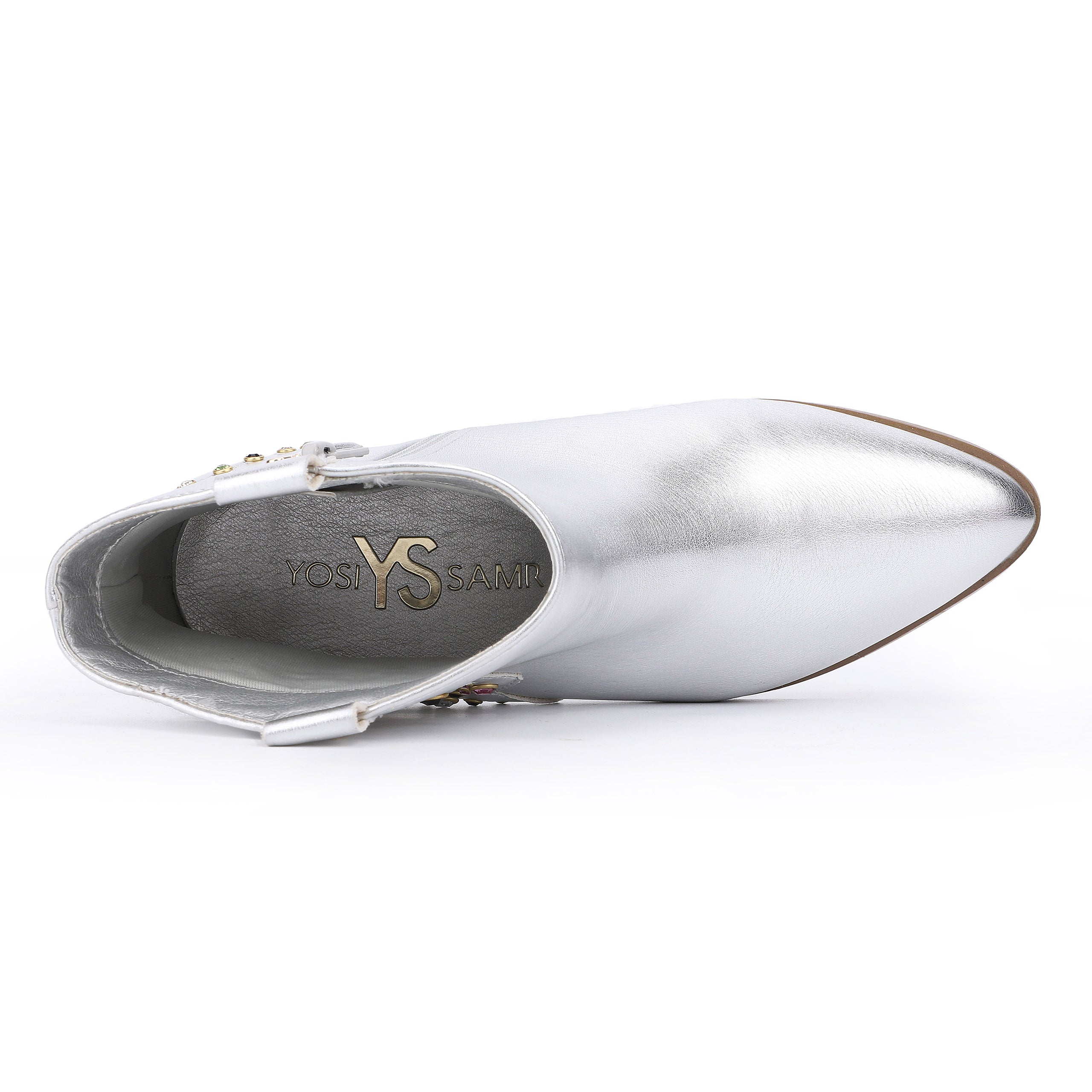 Miss Dallas Gem Western Boot in Silver - Kids - Yosi Samra  - Kids' Boots