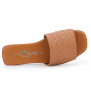Miss Nathalie Slide in Tan - Kids - Yosi Samra  - Kids' Sandals