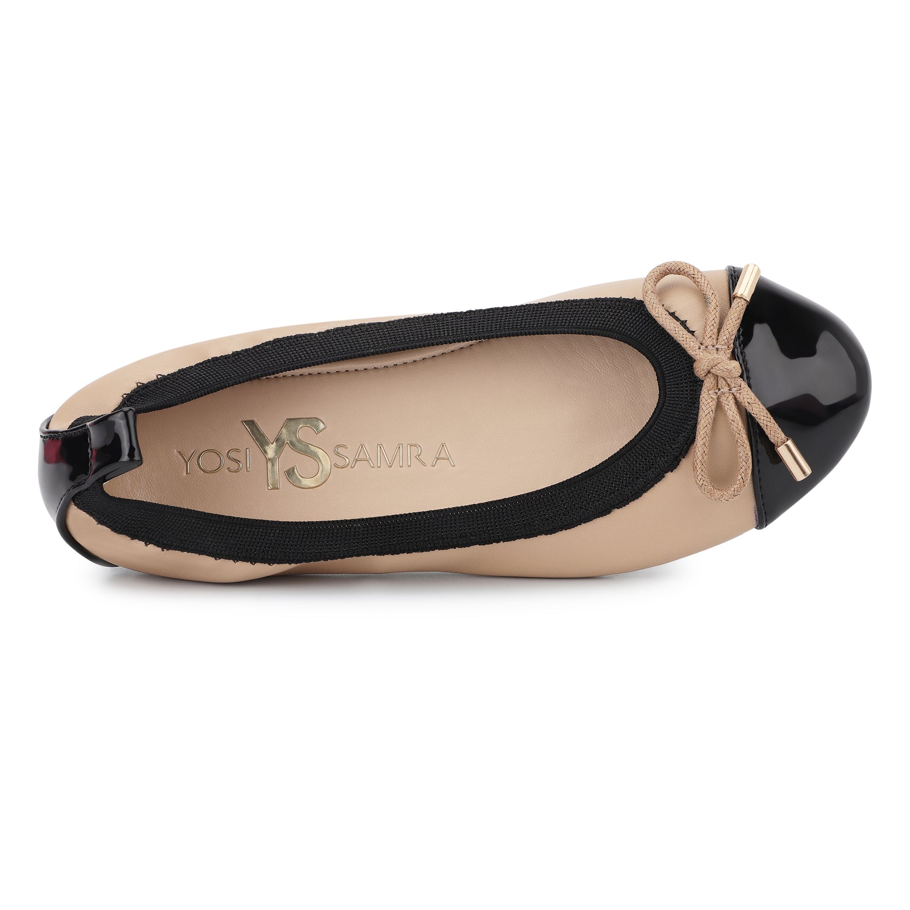 Miss Samantha Ballet Flat in Nude & Black - Kids