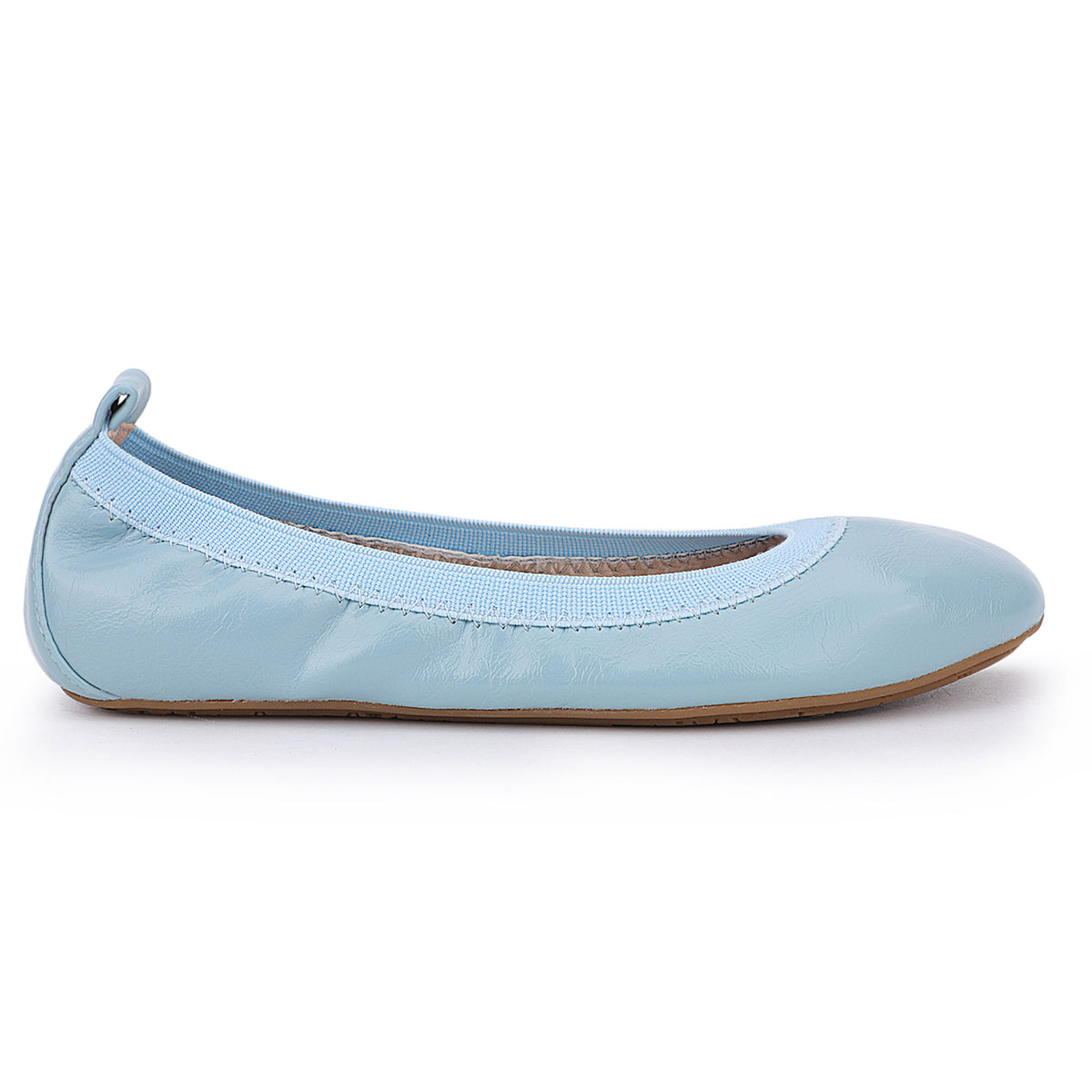 Miss Samara Ballet Flat in Dusty Blue Patent Kids