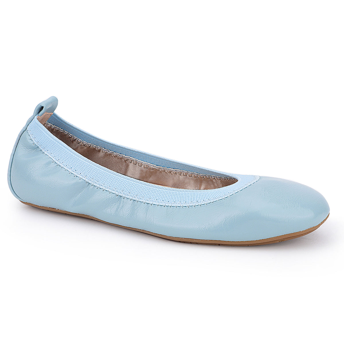 Miss Samara Ballet Flat in Dusty Blue Patent - Kids