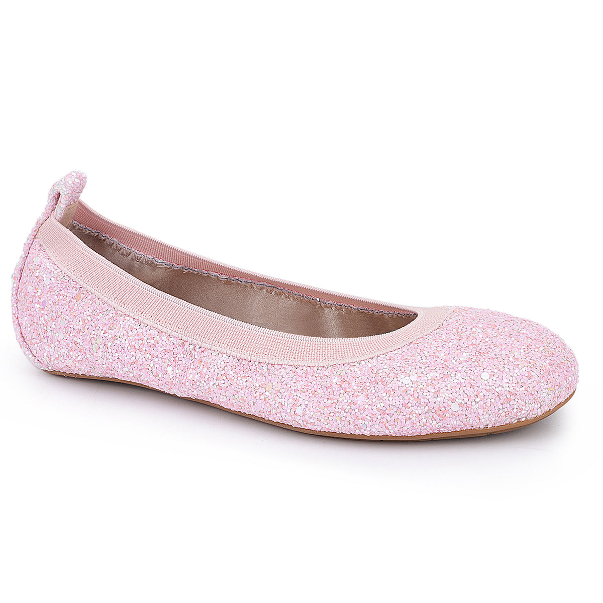 Miss Samara Ballet Flat in Light Pink Glitter - Kids