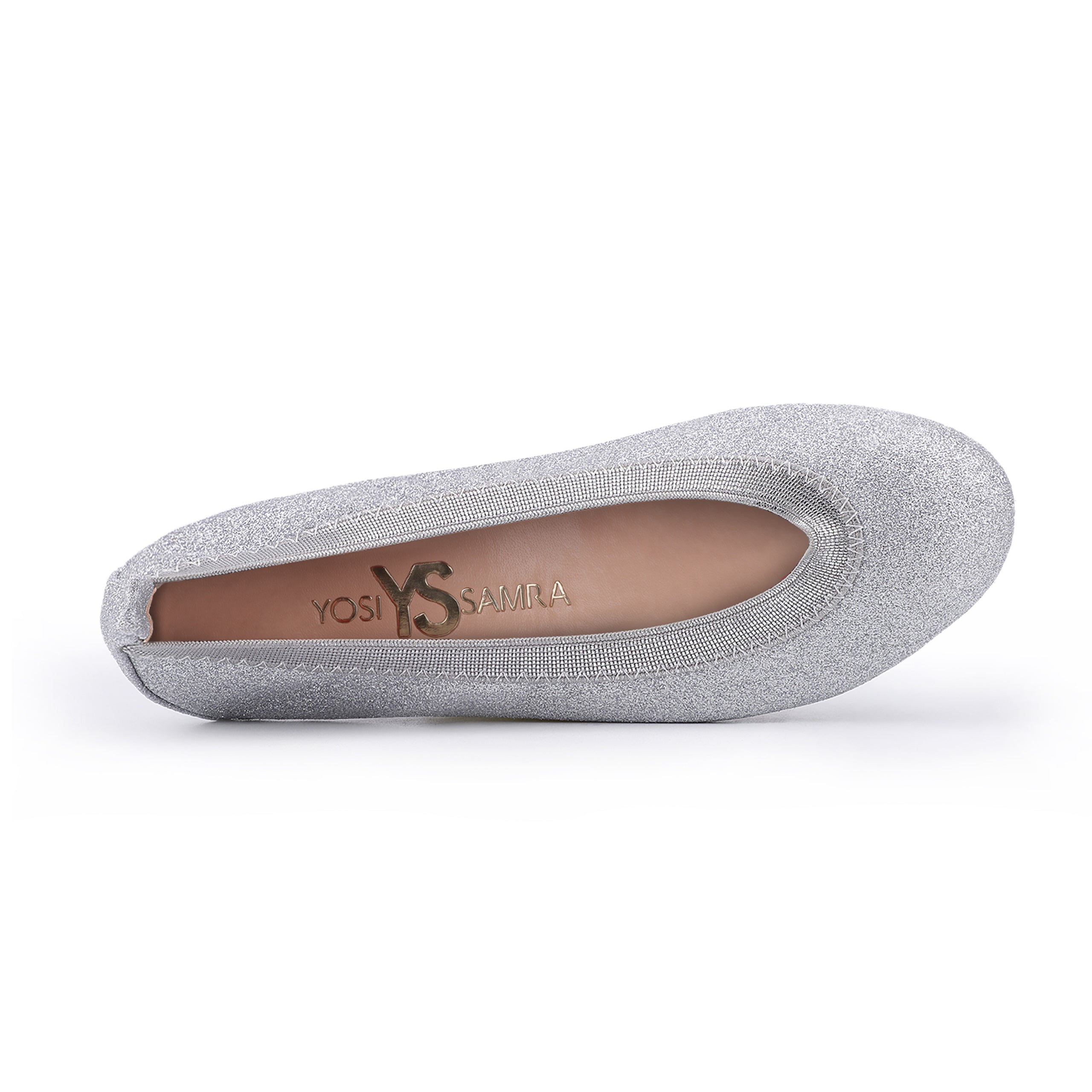 Miss Samara Ballet Flat in Silver Glitter - Kids - Yosi Samra  - Kids' Flats