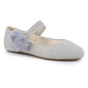 Miss Sandie Mary Jane Ballet Flat in Stone Grey - Kids