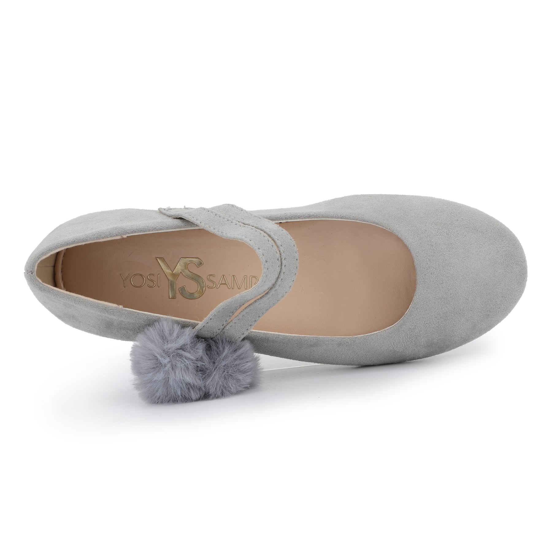 Miss Sandie Mary Jane Ballet Flat in Stone Grey - Kids