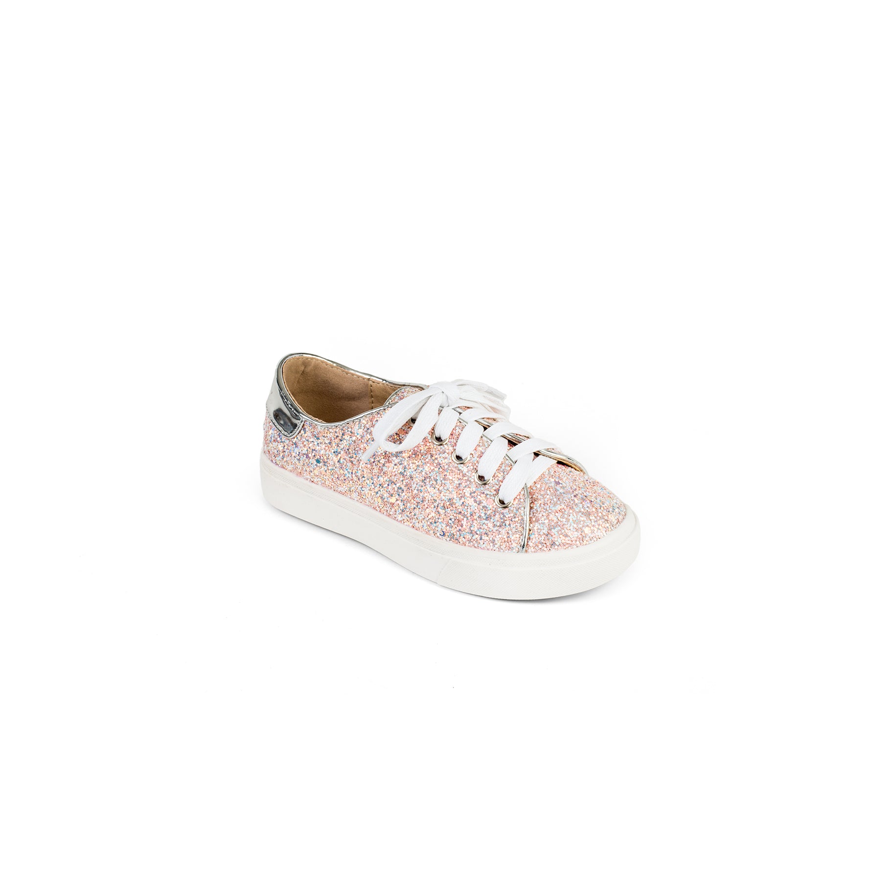 yosi samra white pink glitter sneaker kids