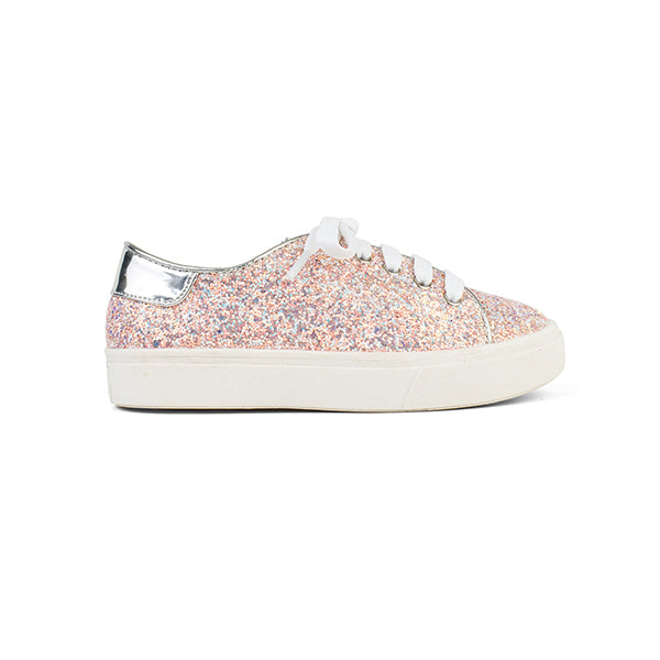 yosi samra white pink glitter sneaker kids