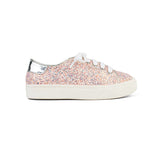 Miss Bowery White Iridescent Glitter Sneaker - Children's