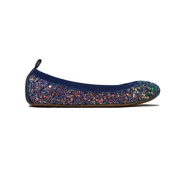 miss samara blue chunky glitter ballet flat yosi samra kids