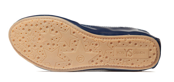 miss samara navy blue patent ballet flat yosi samra kids