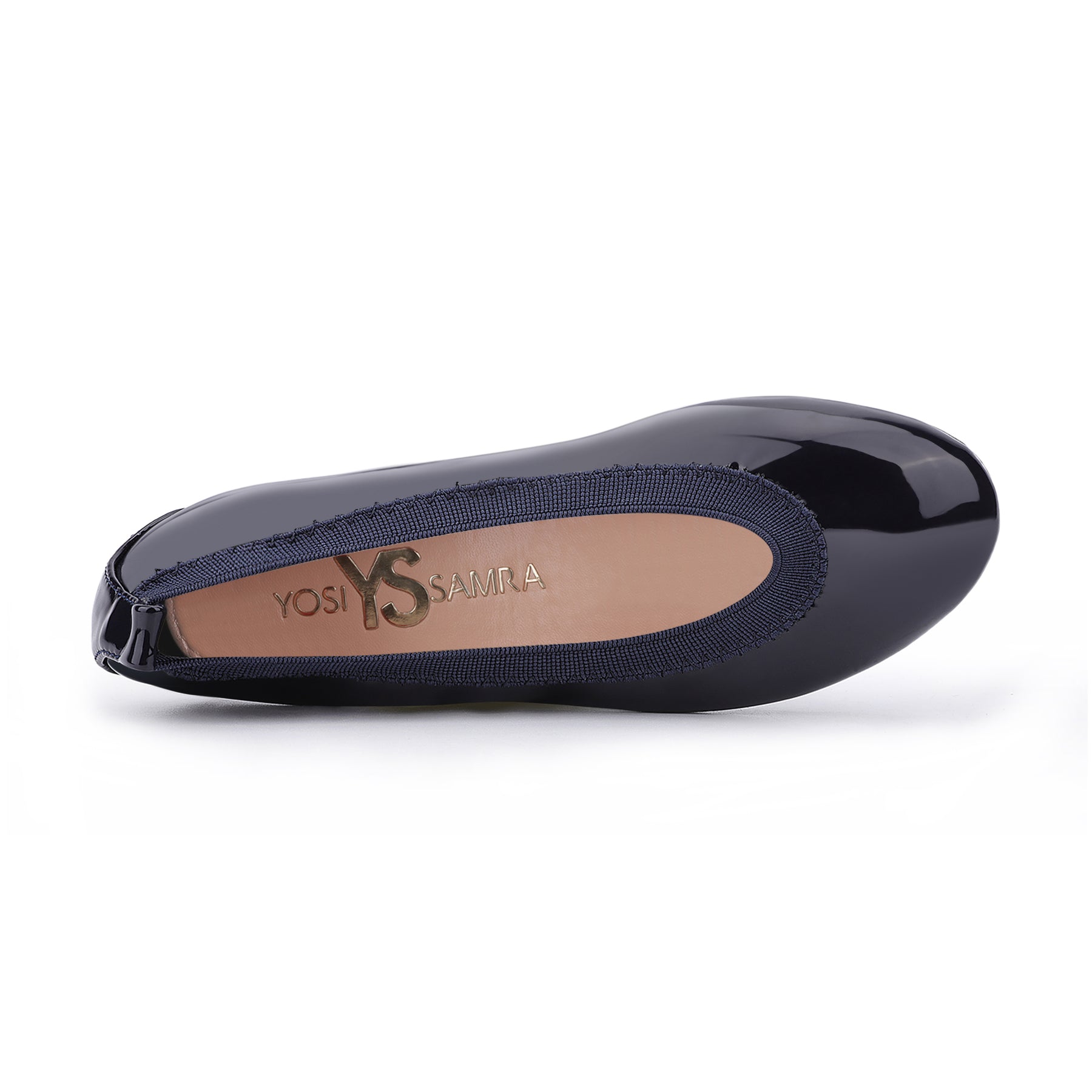 Miss Samara Ballet Flat in Navy Patent - Kids