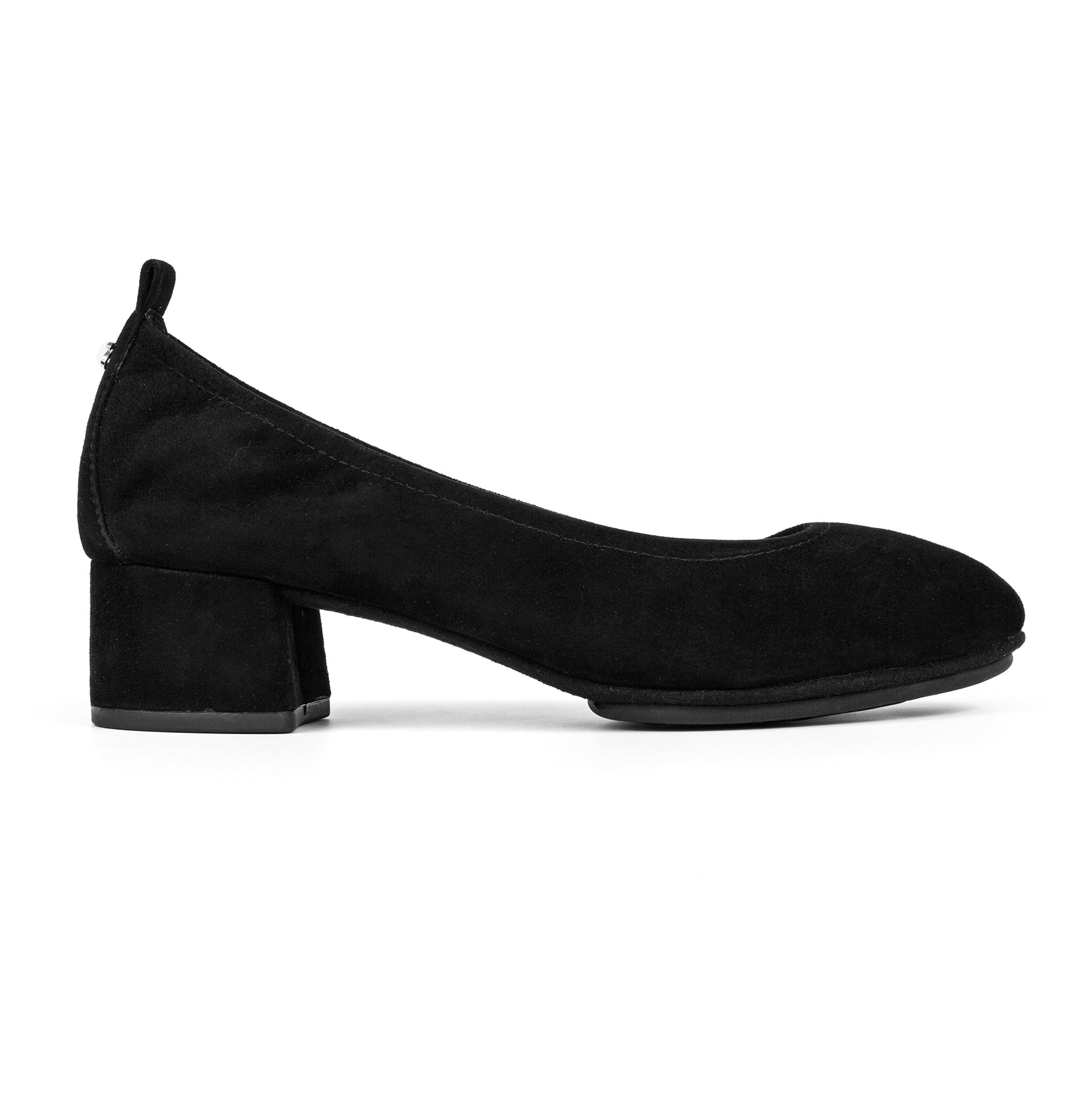 Yosi Samra Black Suede Pump Heel
