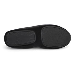 Nina Foldable Ballet Flat in Black PETA-Approved Vegan Leather