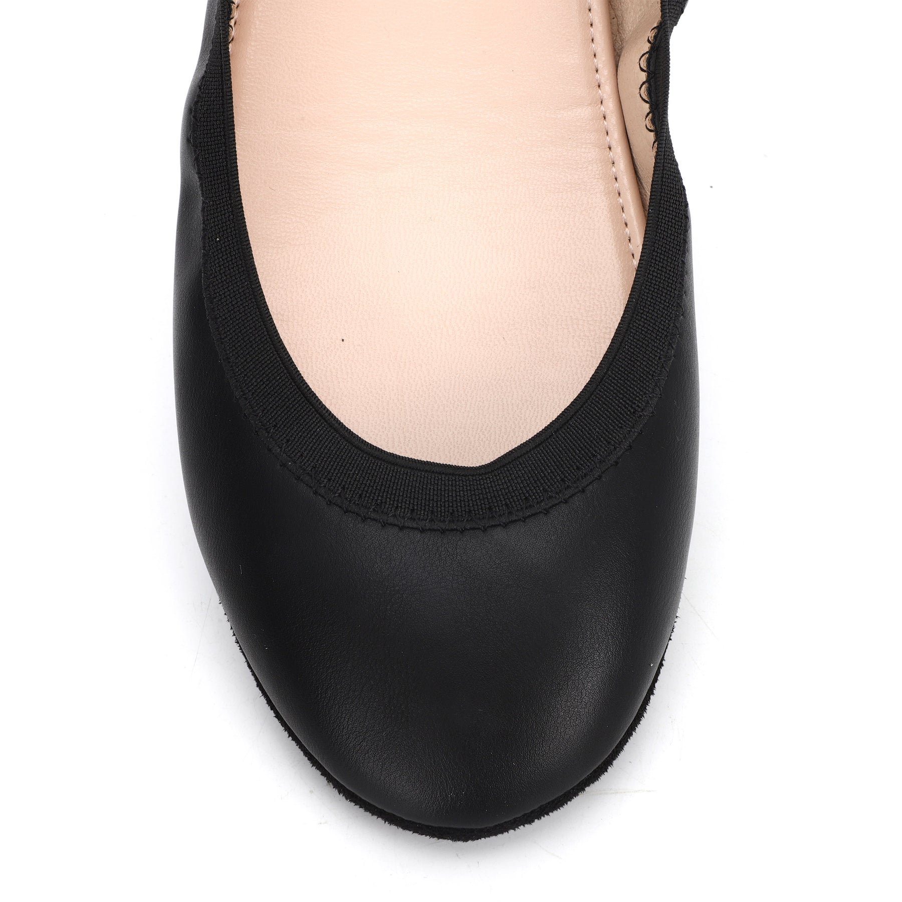 Nina Foldable Ballet Flat in Black PETA-Approved Vegan Leather