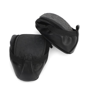 Nina Foldable Ballet Flat in Black PETA-Approved Vegan Leather