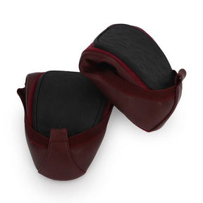 Nina Foldable Ballet Flat in Burgundy PETA-Approved Vegan Leather