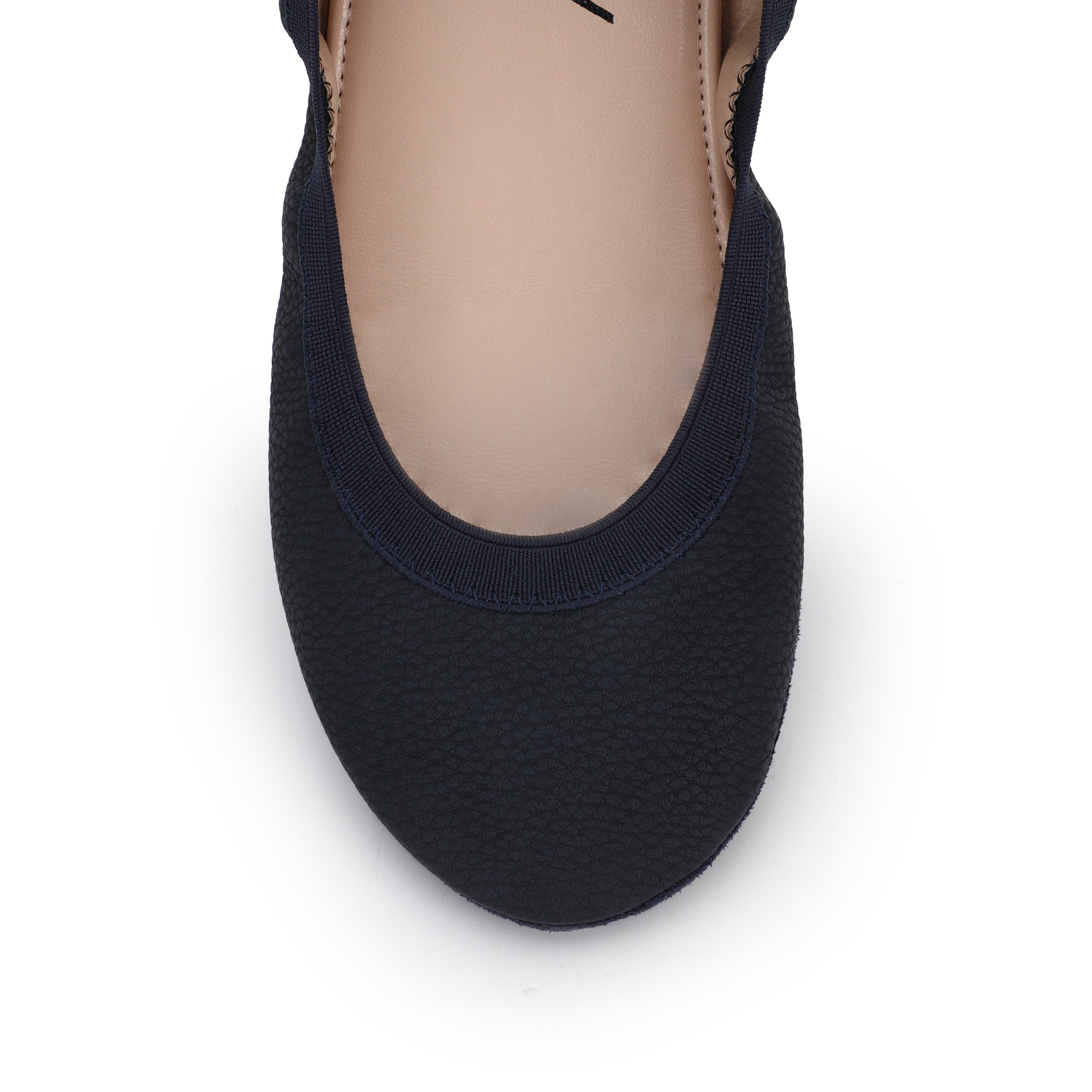 Nina Foldable Ballet Flat in Navy Vegan